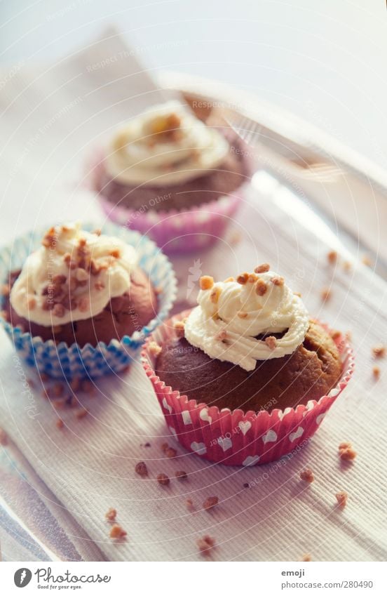 cupcakes Dough Baked goods Candy Nutrition Picnic Slow food Finger food Delicious Sweet Dessert Cupcake Colour photo Interior shot Deserted Day