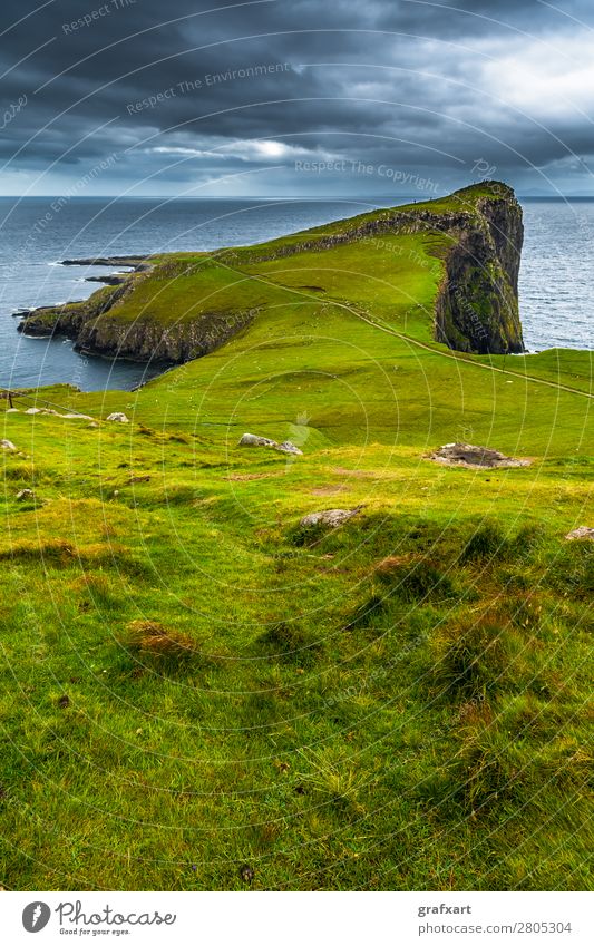 Cliffs at Neist Point on the Isle of Skye in Scotland Atlantic Ocean Vantage point dunvegan Relaxation Geology Great Britain Peninsula Western islands Highlands