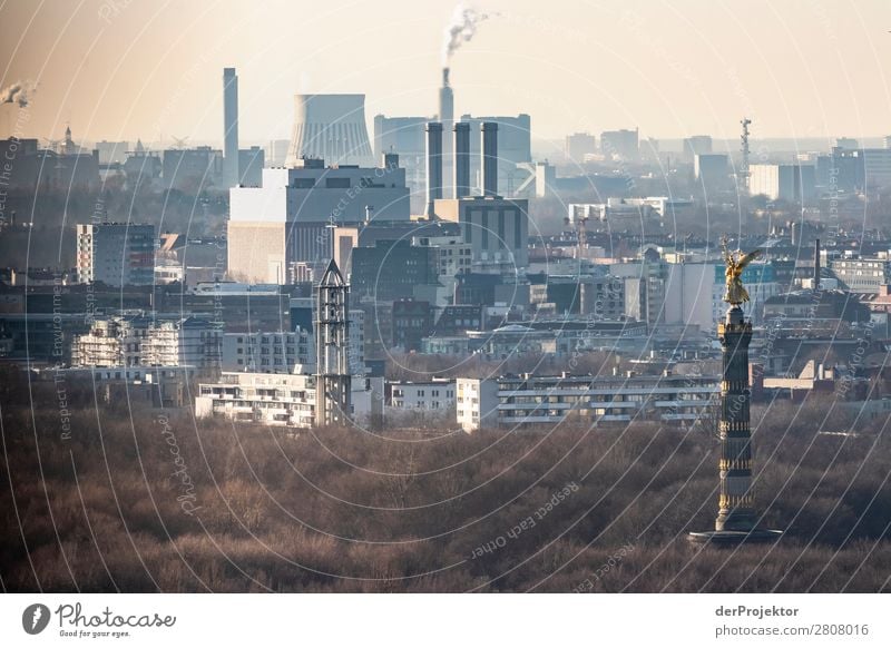 Berlin Panorama with Victory Column City trip Freedom Sightseeing Landscape Adventure Autumn Capital city Manmade structures Architecture Tourist Attraction