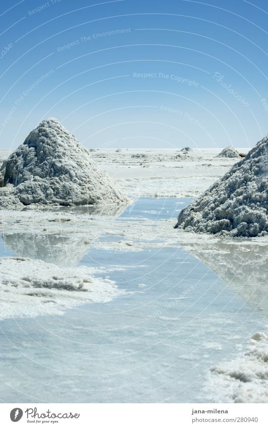 rice pudding mountains Landscape Elements Water Sky Cloudless sky Winter Desert Esthetic Exceptional Infinity Natural Clean Blue White Calm Adventure Loneliness