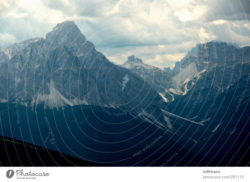 In the Alps 3 Far-off places Summer Mountain Hiking Landscape Clouds Storm clouds Peak Austria Italy Esthetic Gigantic Tall Natural Above Beautiful Calm