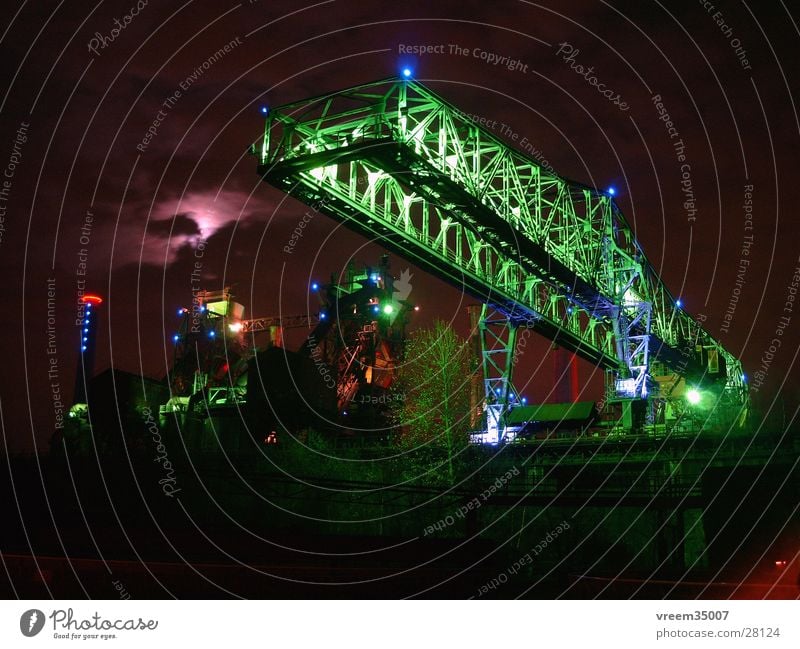 Industrial culture1 Duisburg Night Light Steel factory Coking plant Historic landscape park