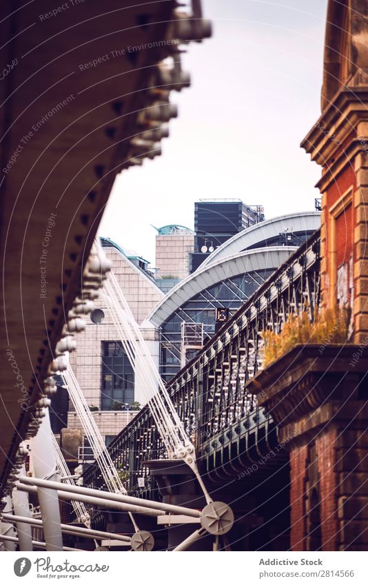 Crop view of bridge in London Bridge Skyline England Architecture Great Britain City Town Landmark Vacation & Travel Building Famous building thames Exterior