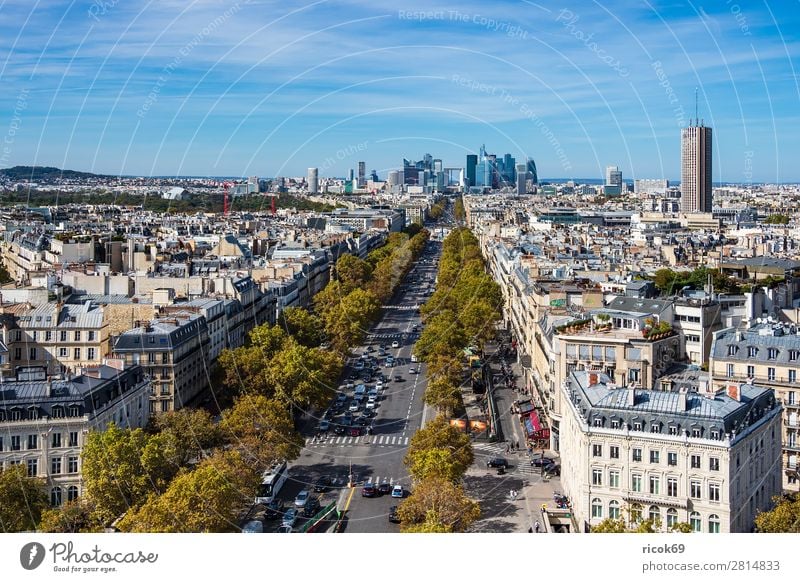 View of the office city La Defense in Paris, France Relaxation Vacation & Travel Tourism City trip House (Residential Structure) Clouds Autumn Tree Town