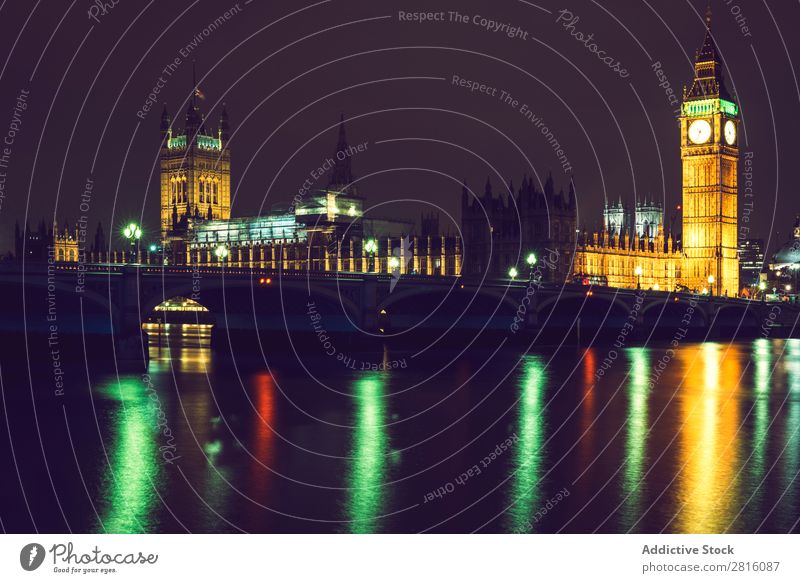 Conceptual shot of an Elizabeth's tower in London with long expo Big Ben Long exposure Night Mountain big Exposure Parliament Clock England Great Britain Tower