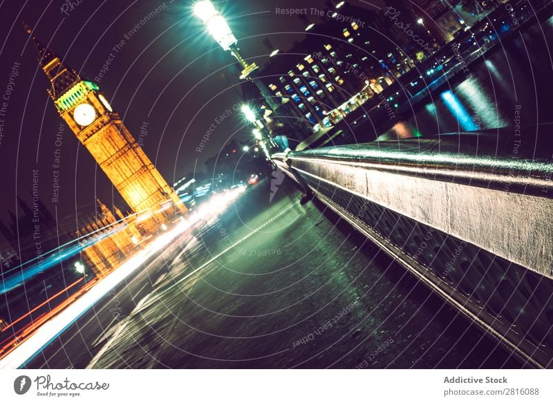 Conceptual shot of an Elizabeth's tower in London with long expo Big Ben Long exposure Night Mountain big Exposure Parliament Clock England Great Britain Tower