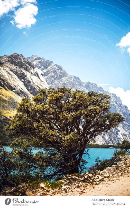 Huaraz, Peru, Huandoy mountain and Paron lake Mountain huaraz cordillera White Peruvian Andes Background picture Hiking Adventure Destination america hiker