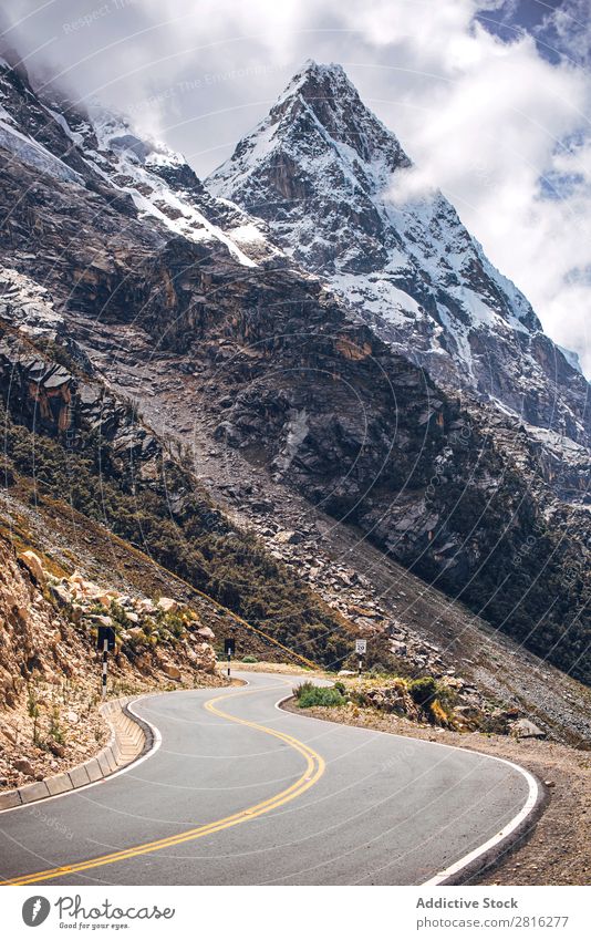 Bautiful snowy mountains in Huaraz, Peru, South America. cordillera Mountaineer Snow blanca huaraz Exterior shot Hiking Adventure Destination america White