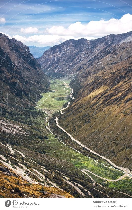 Beautiful valley in Huaraz, Peru, South America Adventure america Andes Background picture blanca Blue Clouds cordillera Destination Green Hiking huaraz