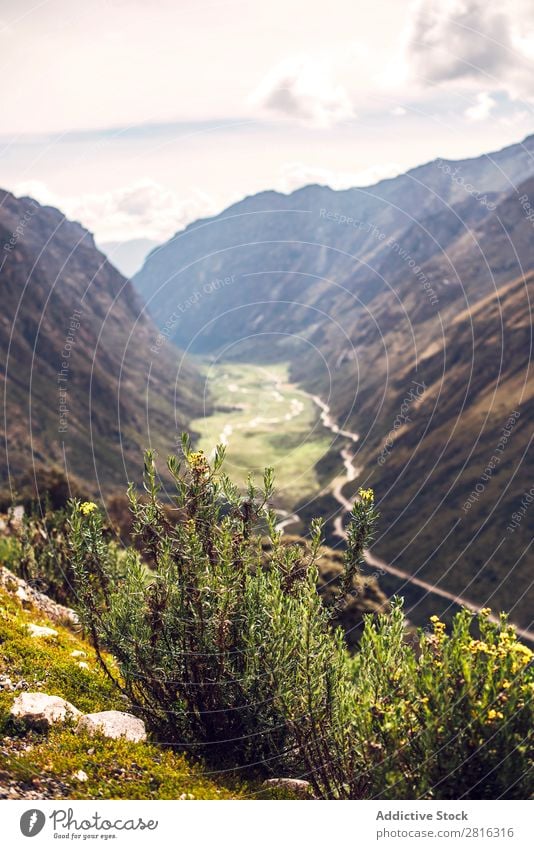 Beautiful valley in Huaraz, Peru, South America Adventure america Andes Background picture blanca Blue Clouds cordillera Destination Green Hiking huaraz