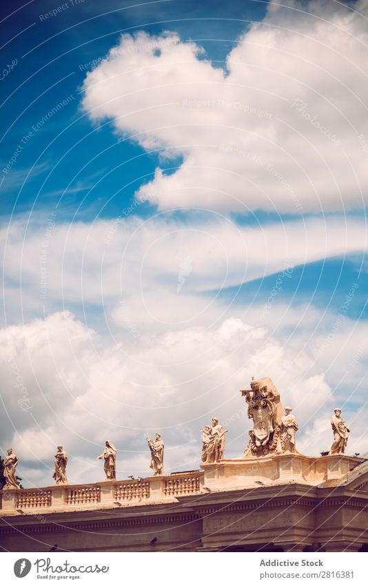 Famous colonnade of St. Peter's Basilica in Vatican, Rome, Italy saint pietro peter Pope Places Cathedral historical Catholicism Chapel Christianity Column