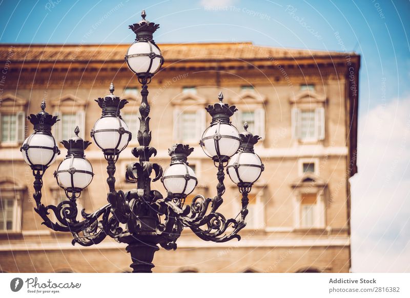 Street Lamp on the St. Peter's Square, Vatican, Rome, Italy Architecture Art Basilica bishop Blue cardinal Cathedral Catholicism christ Christianity Church City