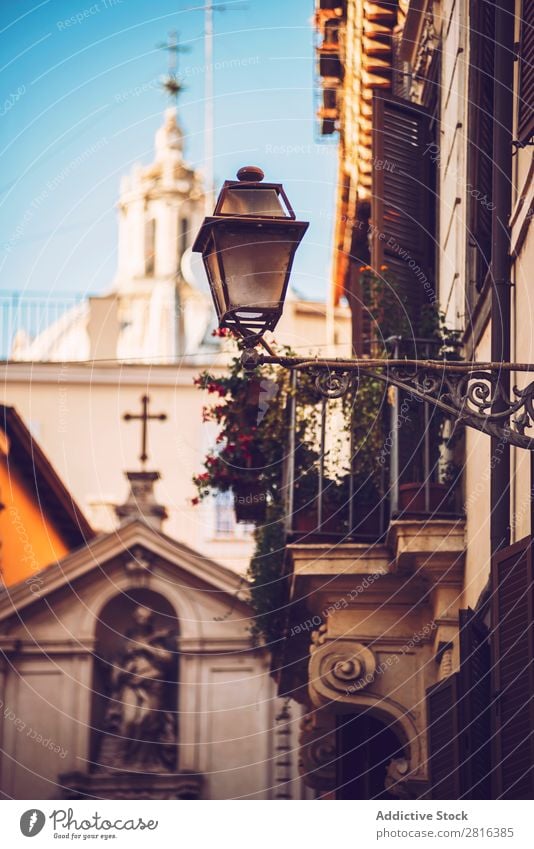 Street detail in Rome, Italy Close-up Old Vintage Detail European Exterior shot Ancient Italian Destination Vacation & Travel Vantage point Town Landmark