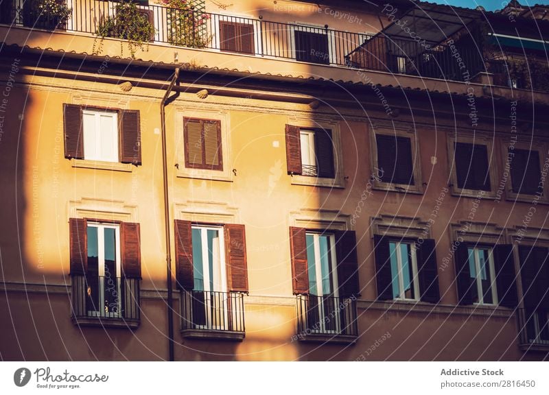 Rome, Italy. Typical architectural details of the old city Background picture Old Door Wall (building) Yellow Tree Dirty Green Living or residing Brown Property