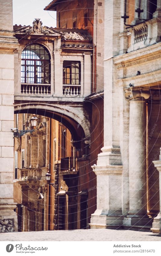 Beautiful street view of Rome, Italy Exterior shot Italian Street Destination Town Colour national Vacation & Travel Vantage point Landmark Culture scenery