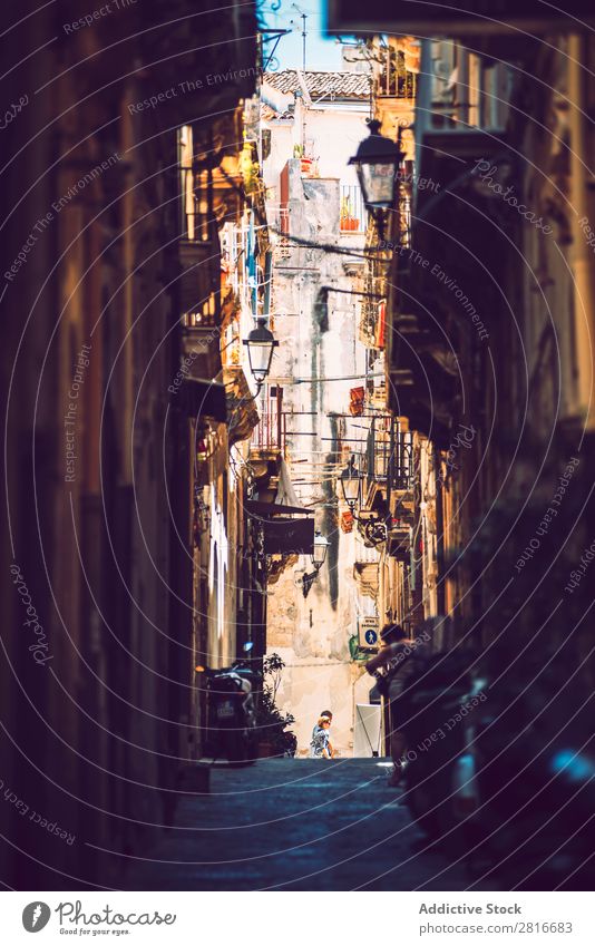 Detail view of typical urban sicilian decoration in Sicily, Italy. Texture background Architecture Europe House (Residential Structure) Mediterranean Art Street