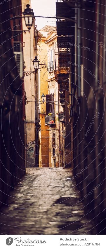 City view detail of Palermo city, Sicily, Italy Street Architecture Characteristic Culture Balcony Ancient quattro canti Italian Sculpture Vacation & Travel