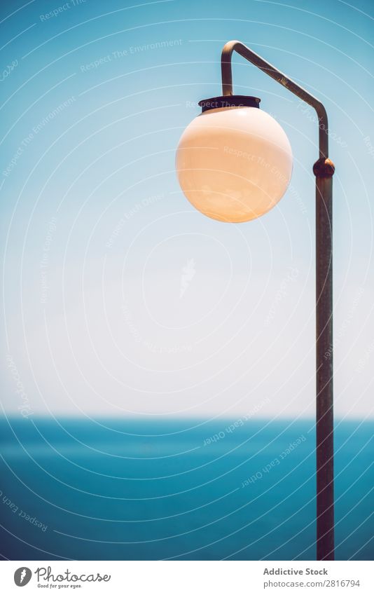 Street light and the sea. Texture background sciacca Italian Agrigento Italy Day Village Architecture Multicoloured House (Residential Structure) Mediterranean