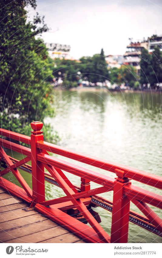 Red Bridge in Hoan Kiem Lake, Ha Noi, Vietnam Architecture Buddhism Vientiane Chinese Construction Culture den Design destinations East Economy Exposure ha