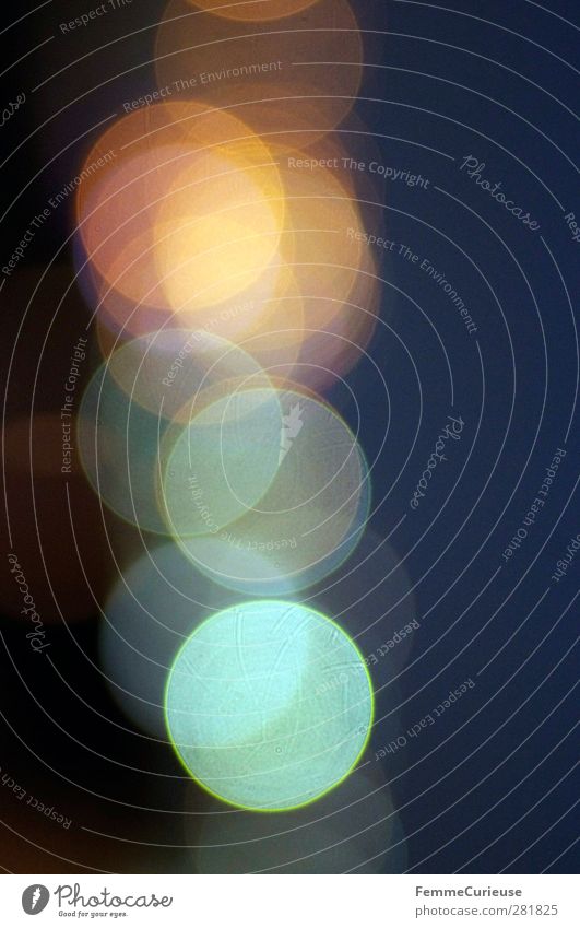 Mint green meets orange. Harbour Esthetic Point of light Orange Yellow Green Pastel tone Vertical Circle Lighting Illuminate Bright Colours Visual spectacle