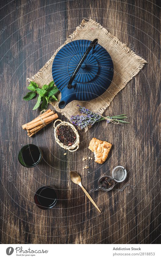 Arabic nana mint tea in traditional glass with mint Food Tea Drinking Morocco Mint Moroccan cinnamon cake Table oriental Green ornamented Africa Tradition