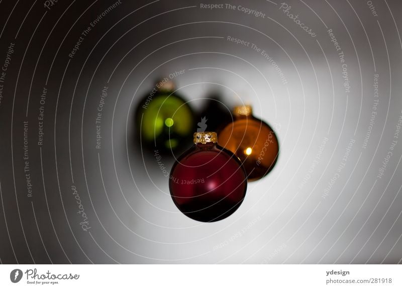 Christmas Decoration Glass Sphere Glitter Ball Glass ball Anticipation Colour photo Studio shot Close-up Detail Experimental Deserted Copy Space left