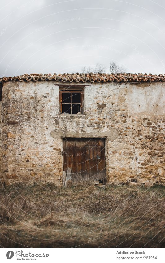 Old rough stone house House (Residential Structure) Nature Small Home Architecture Clouds Stone Building Natural Property Landscape Beautiful estate Environment