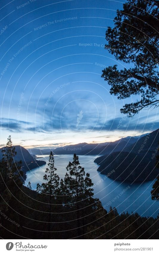 lake 01 Clouds Lake Landscape Mountain Patagonia Rock san martin de los andes Sky Tree Water Forest Night Dusk Sunrise