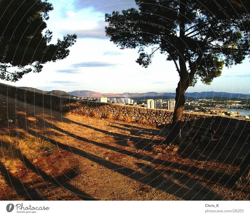 the shadows of the adriatic Sea Port City Europe long shadows strong colours Adriatic Sea View of the city cornets