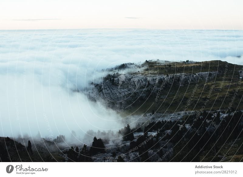 Fog coming over rocks Landscape Rock Clouds Nature Highlands Forest Beauty Photography Range Mountain Adventure Vantage point Vacation & Travel Natural