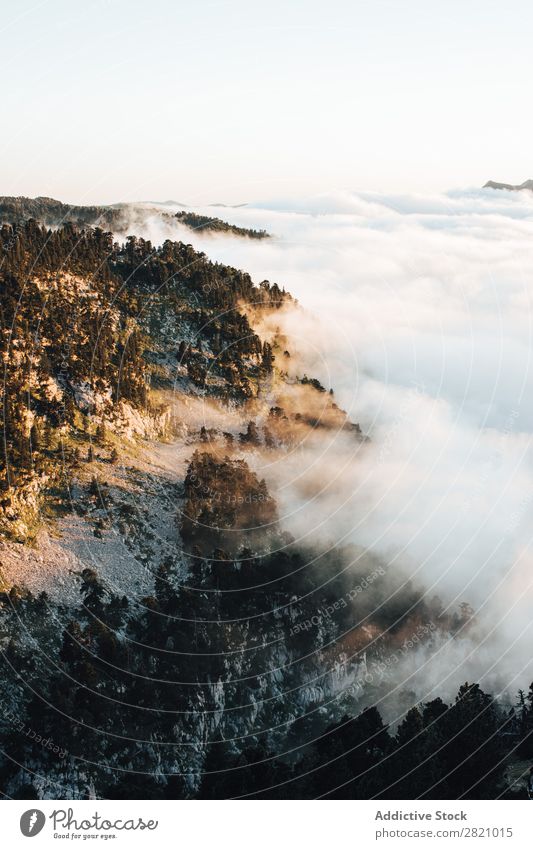 Fog coming over rocks Landscape Rock Clouds Nature Highlands Forest Beauty Photography Range Mountain Adventure Vantage point Vacation & Travel Natural