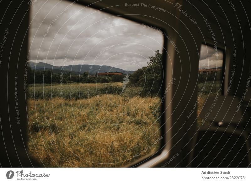 Dry meadow from car Meadow Field Nature Landscape Car Grass Sky Clouds Plant Rural Autumn Environment Natural Yellow Straw Landing Gold Beautiful Growth Seasons