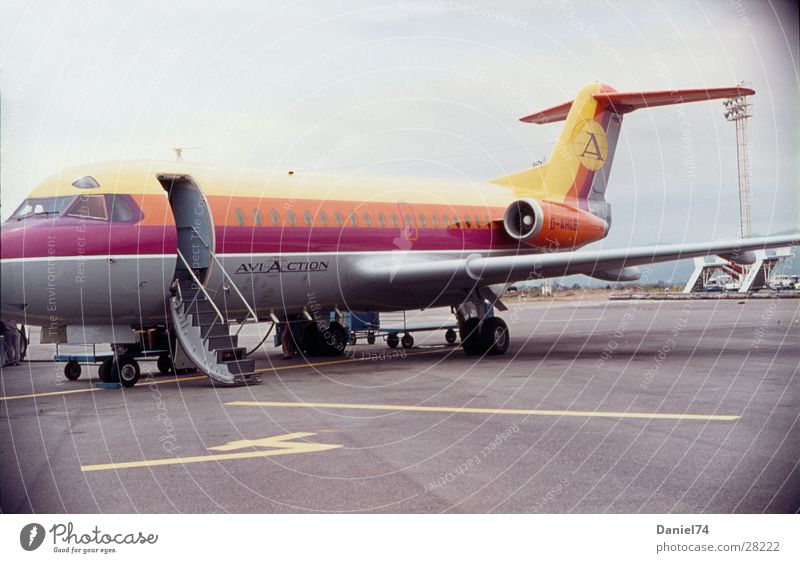 Aeroport Airplane Nostalgia Seventies Gangway Runway Aviation Airport