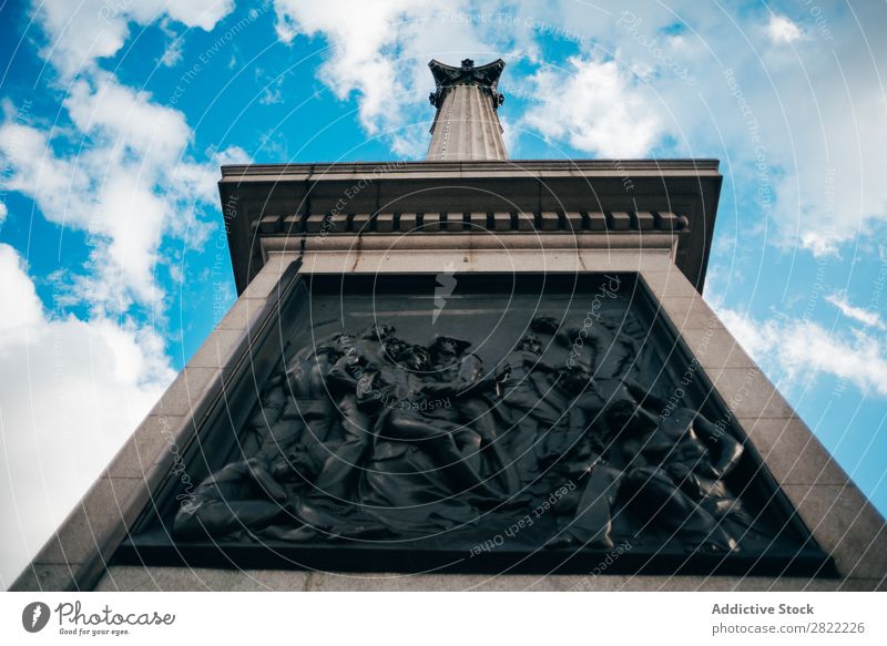 Pillar monument with engraving Column Monument London Metal Old England Vacation & Travel Sightseeing Architecture City Vientiane Clouds Culture Tourist