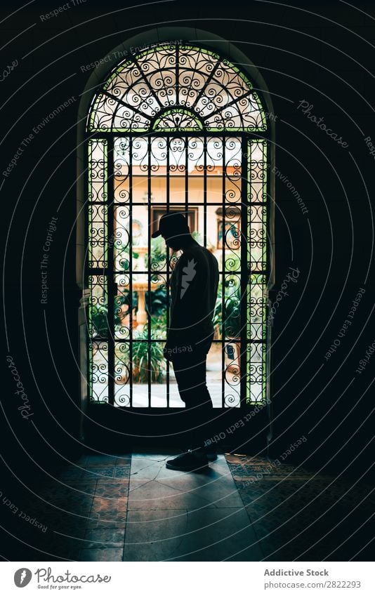 Silhouette standing at the door Man Door Light Human being Beautiful Room doorway Shadow Corridor Black Dark Loneliness Success Stand Mystery Bright Day Earnest