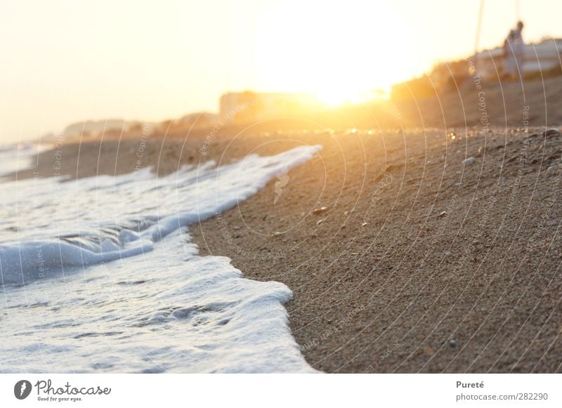 Sun kisses beach Relaxation Swimming & Bathing Vacation & Travel Summer Summer vacation Beach Ocean Nature Sand Water Sunrise Sunset Sunlight Beautiful weather