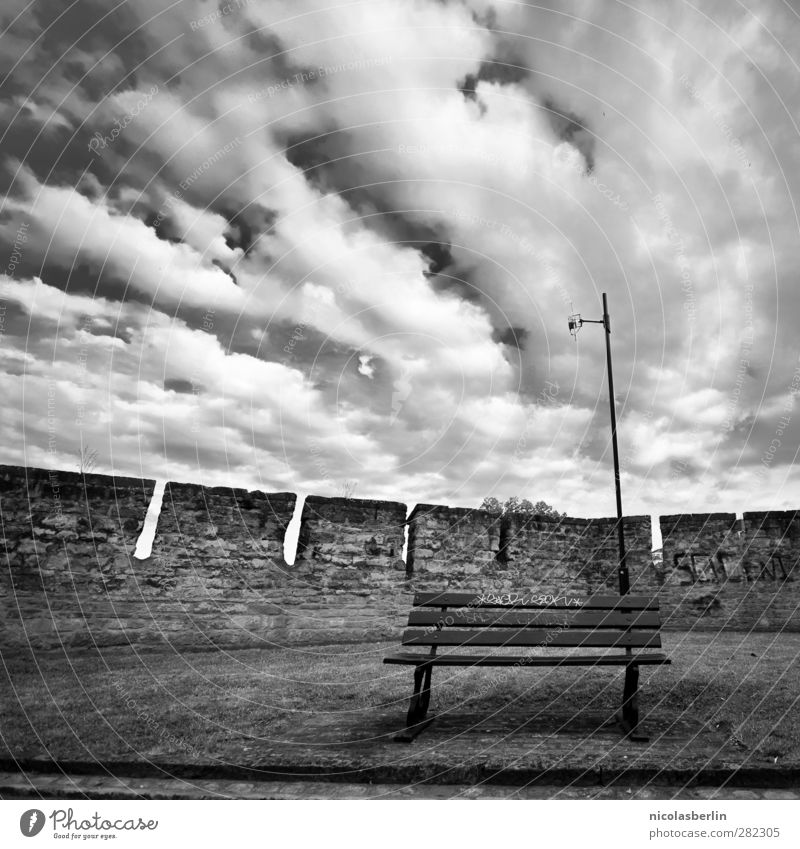 Seating | very classic Leisure and hobbies Vacation & Travel Tourism Trip Sky Clouds Garden Park Meadow Old town Deserted Castle Wall (barrier) Wall (building)