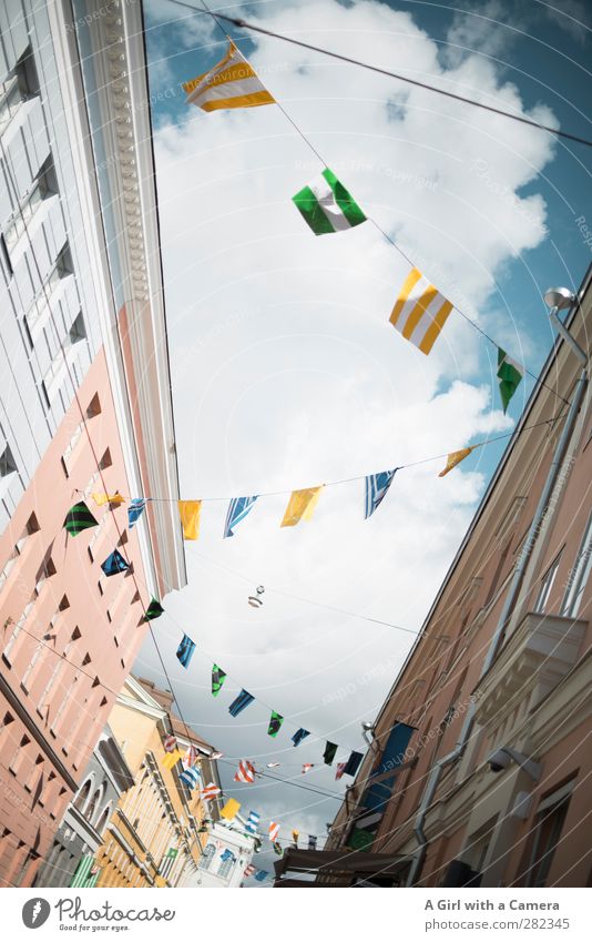 600 flags Helsinki Finland Town Capital city Port City Downtown Old town Pedestrian precinct House (Residential Structure) Manmade structures Architecture