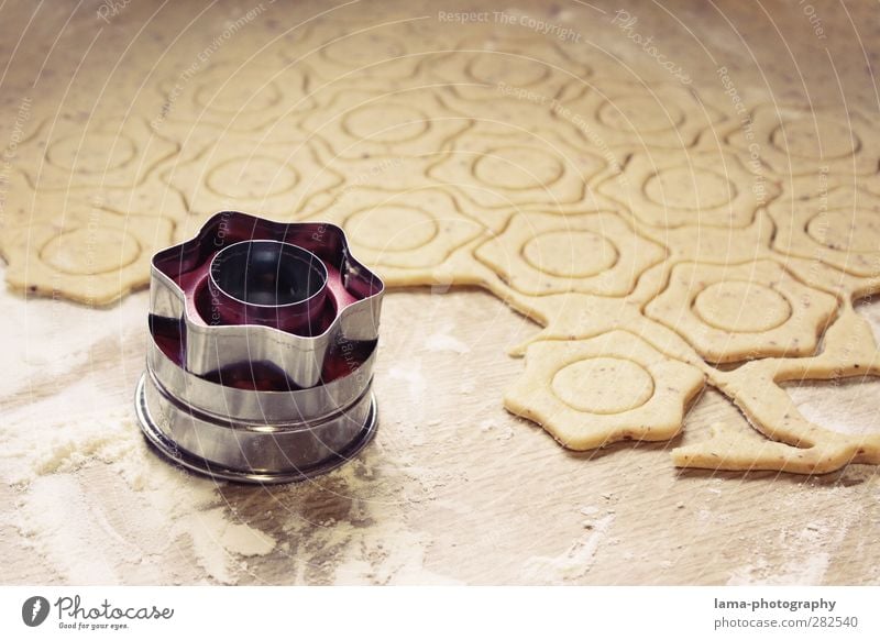 Christmas bakerEI Dough Baked goods Cookie Christmas biscuit Christmas & Advent Stars Delicious Sweet Christmas star Star (Symbol) Colour photo Copy Space top