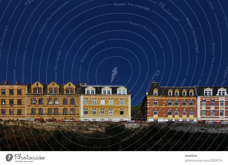 the early riser Masculine Head 1 Human being Town Outskirts Old town Skyline House (Residential Structure) Facade Window Blue Brown founder time Early riser