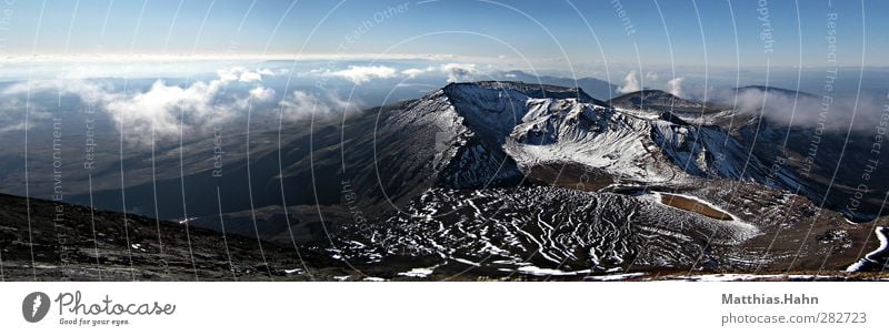 Tongariro Landscape Elements Beautiful weather Mountain Volcano Tangariro National Park New Zealand Deserted Freedom Peace Vacation & Travel fateful mountain