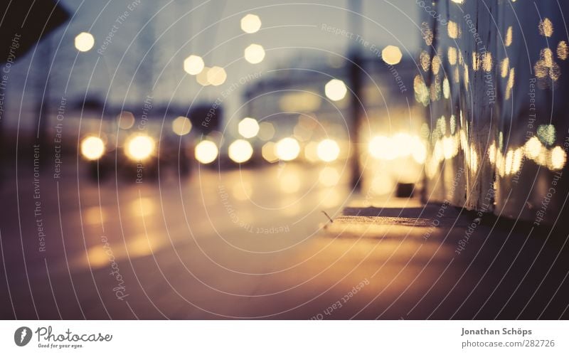 urban bokeh wallpaper on a street at night with car traffic Night life Shallow depth of field Blur Light Light (Natural Phenomenon) Sea of light Town