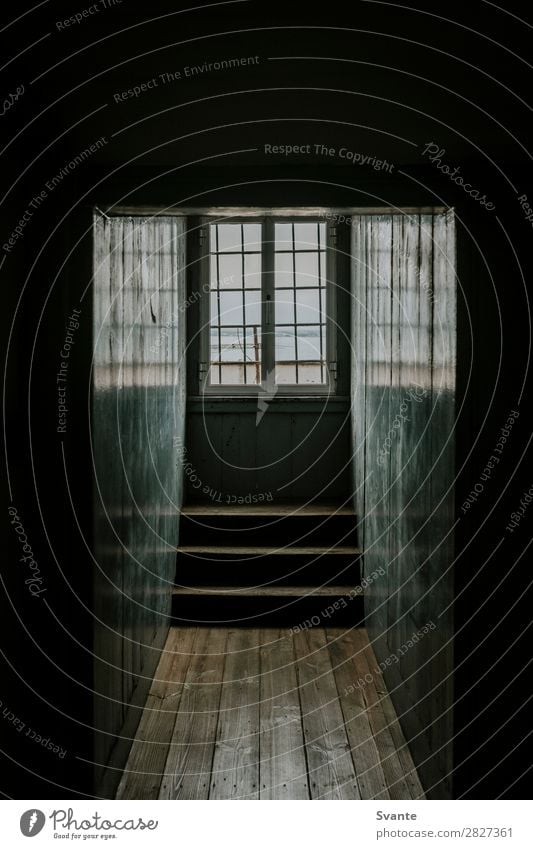 Apartment corridor with ocean view Flat (apartment) House (Residential Structure) Interior design Room Attic Lisbon Portugal Tourist Attraction Beautiful Moody