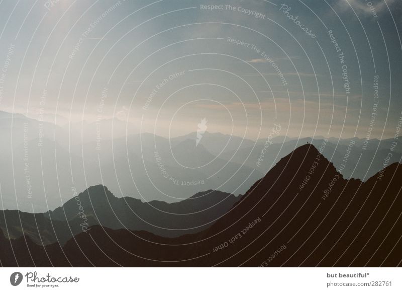 look very closely° Environment Nature Landscape Sky Summer Rock Alps Mountain Peak Vacation & Travel Infinity Colour photo Exterior shot Twilight