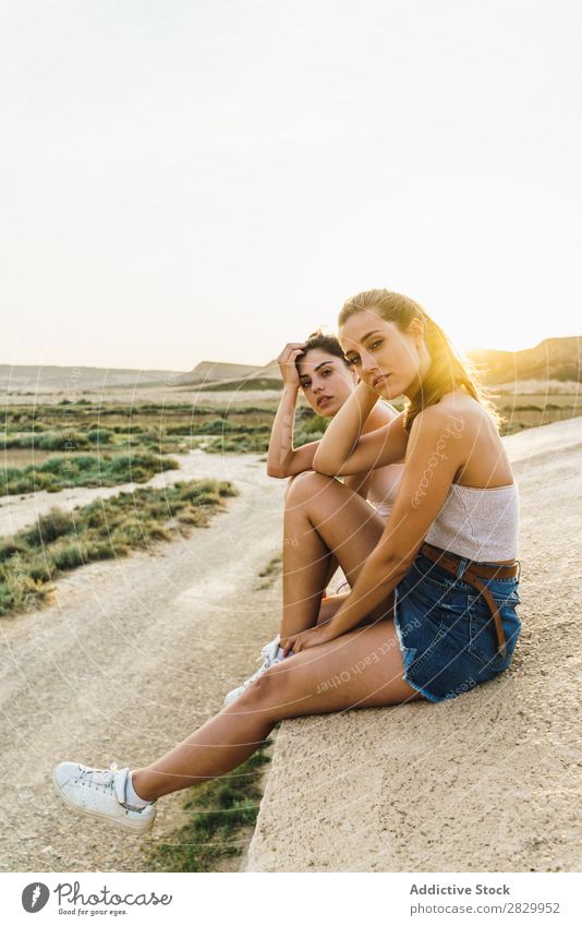 Pretty women sitting on roof Woman Roof Sit pretty Youth (Young adults) Beautiful Human being Vacation & Travel Lifestyle Sky Leisure and hobbies Relaxation