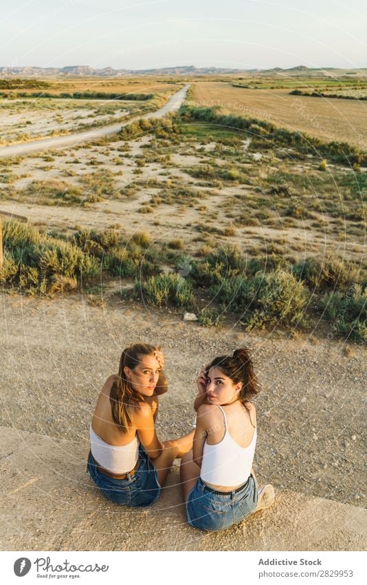 Pretty women sitting on roof Woman Roof Sit pretty Youth (Young adults) Beautiful Human being Vacation & Travel Lifestyle Sky Leisure and hobbies Relaxation