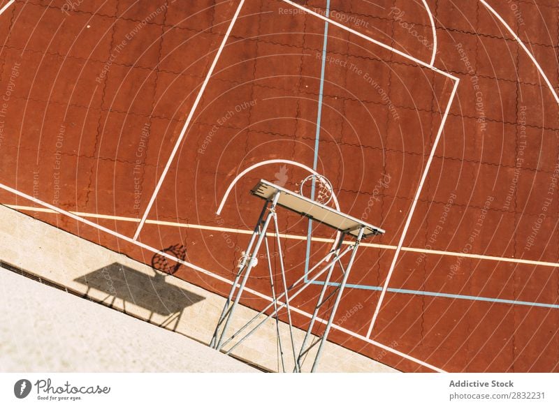 Basketball ring on playground Sports ground Places yard Playground Field Ground Playing Athletic Park Public Court building Deserted Equipment Action Bright