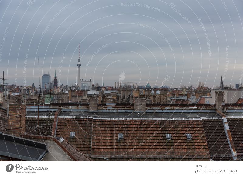 Prenzlauer Berg Berlin Town Capital city Downtown Old town Skyline Deserted House (Residential Structure) Roof Chimney Antenna Tourist Attraction Landmark