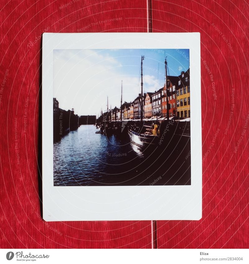 Nyhavn Copenhagen Denmark House (Residential Structure) Beautiful Harbour Channel Water Multicoloured Contrast Watercraft Nyhavn canal Sky Sun Polaroid