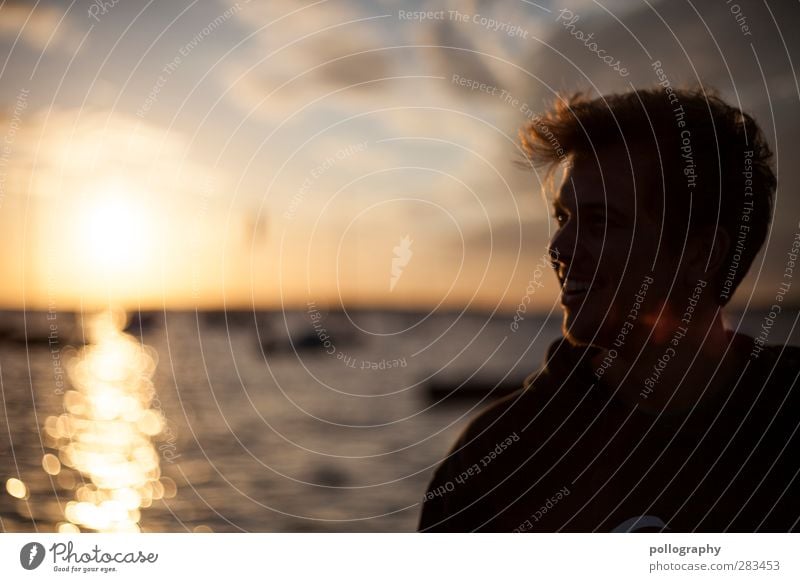 The shadow side of light Vacation & Travel Tourism Far-off places Freedom Summer Summer vacation Sun Sunbathing Ocean Waves Human being Masculine Young man